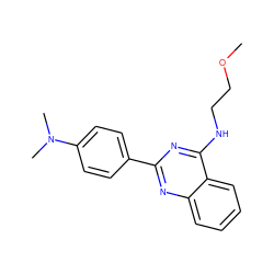 COCCNc1nc(-c2ccc(N(C)C)cc2)nc2ccccc12 ZINC000004258562