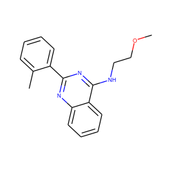 COCCNc1nc(-c2ccccc2C)nc2ccccc12 ZINC000004267540