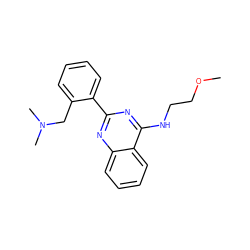 COCCNc1nc(-c2ccccc2CN(C)C)nc2ccccc12 ZINC000004267744