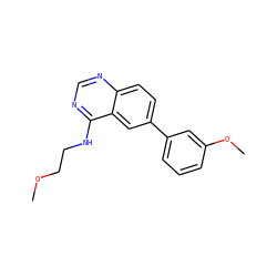 COCCNc1ncnc2ccc(-c3cccc(OC)c3)cc12 ZINC000004239303
