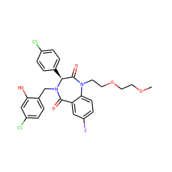 COCCOCCN1C(=O)[C@H](c2ccc(Cl)cc2)N(Cc2ccc(Cl)cc2O)C(=O)c2cc(I)ccc21 ZINC000038377669
