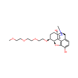COCCOCCOCCO[C@H]1CC[C@@]2(O)[C@H]3Cc4ccc(O)c5c4[C@@]2(CCN3C)[C@H]1O5 ZINC001772621399