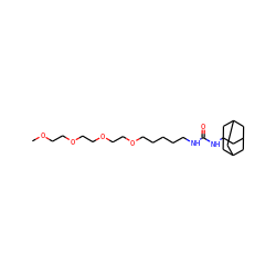 COCCOCCOCCOCCCCCNC(=O)NC12CC3CC(CC(C3)C1)C2 ZINC000028712041