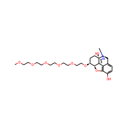 COCCOCCOCCOCCOCCO[C@H]1CC[C@@]2(O)[C@H]3Cc4ccc(O)c5c4[C@@]2(CCN3C)[C@H]1O5 ZINC001772577156