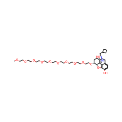 COCCOCCOCCOCCOCCOCCOCCOCCOCCO[C@H]1CC[C@@]2(O)[C@H]3Cc4ccc(O)c5c4[C@@]2(CCN3CC2CCC2)[C@@H]1O5 ZINC000204931069