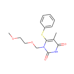 COCCOCn1c(Sc2ccccc2)c(C)c(=O)[nH]c1=O ZINC000006520196