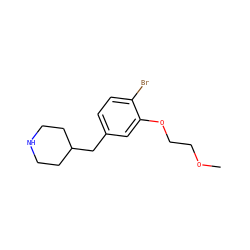 COCCOc1cc(CC2CCNCC2)ccc1Br ZINC000115921212