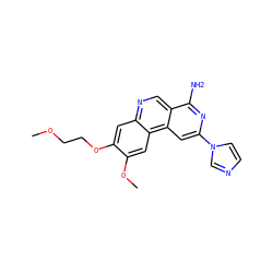 COCCOc1cc2ncc3c(N)nc(-n4ccnc4)cc3c2cc1OC ZINC000045256308