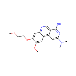 COCCOc1cc2ncc3c(N)nc(N(C)C)cc3c2cc1OC ZINC000045256063