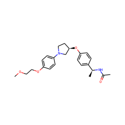 COCCOc1ccc(N2CC[C@@H](Oc3ccc([C@H](C)NC(C)=O)cc3)C2)cc1 ZINC001772628857