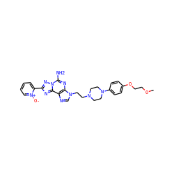 COCCOc1ccc(N2CCN(CCn3cnc4c3nc(N)n3nc(-c5cccc[n+]5[O-])nc43)CC2)cc1 ZINC000028877602