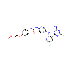 COCCOc1ccc(NC(=O)Nc2ccc(Nc3ncc(Cl)cc3-c3nc(C)nc(N)n3)cn2)cc1 ZINC000113242518