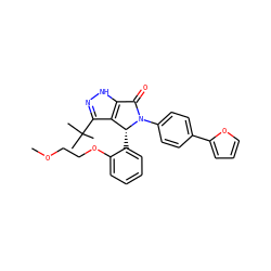 COCCOc1ccccc1[C@@H]1c2c(C(C)(C)C)n[nH]c2C(=O)N1c1ccc(-c2ccco2)cc1 ZINC000096176975
