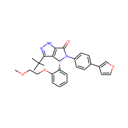COCCOc1ccccc1[C@@H]1c2c(C(C)(C)C)n[nH]c2C(=O)N1c1ccc(-c2ccoc2)cc1 ZINC000096177133