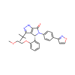 COCCOc1ccccc1[C@@H]1c2c(C(C)(C)C)n[nH]c2C(=O)N1c1ccc(-c2ccon2)cc1 ZINC000096176966