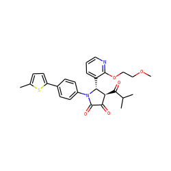 COCCOc1ncccc1[C@@H]1[C@@H](C(=O)C(C)C)C(=O)C(=O)N1c1ccc(-c2ccc(C)s2)cc1 ZINC000169695604