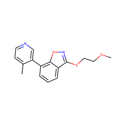 COCCOc1noc2c(-c3cnccc3C)cccc12 ZINC000222575975