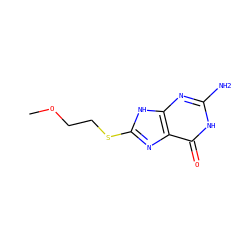 COCCSc1nc2c(=O)[nH]c(N)nc2[nH]1 ZINC000148163008