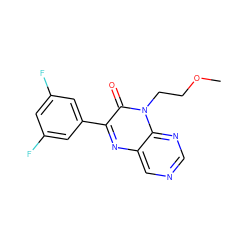 COCCn1c(=O)c(-c2cc(F)cc(F)c2)nc2cncnc21 ZINC000004238597