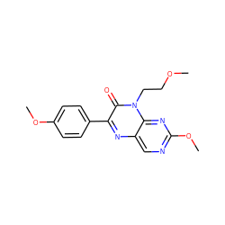 COCCn1c(=O)c(-c2ccc(OC)cc2)nc2cnc(OC)nc21 ZINC000004238224
