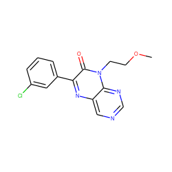 COCCn1c(=O)c(-c2cccc(Cl)c2)nc2cncnc21 ZINC000004238683
