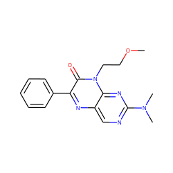COCCn1c(=O)c(-c2ccccc2)nc2cnc(N(C)C)nc21 ZINC000004239182