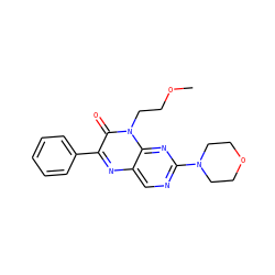 COCCn1c(=O)c(-c2ccccc2)nc2cnc(N3CCOCC3)nc21 ZINC000004238863