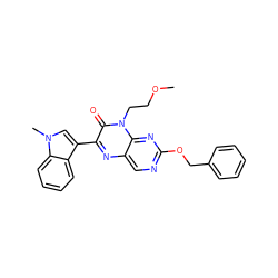 COCCn1c(=O)c(-c2cn(C)c3ccccc23)nc2cnc(OCc3ccccc3)nc21 ZINC000004239062