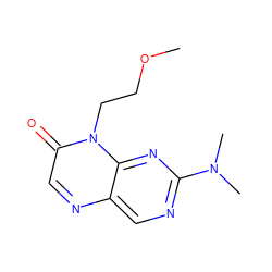 COCCn1c(=O)cnc2cnc(N(C)C)nc21 ZINC000004238749