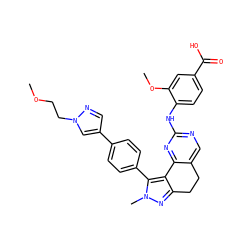 COCCn1cc(-c2ccc(-c3c4c(nn3C)CCc3cnc(Nc5ccc(C(=O)O)cc5OC)nc3-4)cc2)cn1 ZINC000224942854