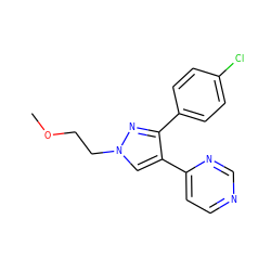 COCCn1cc(-c2ccncn2)c(-c2ccc(Cl)cc2)n1 ZINC000063298100