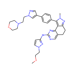 COCCn1ccc(Nc2ncc3c(n2)-c2c(nn(C)c2-c2ccc(-c4cnn(CCN5CCOCC5)c4)cc2)CC3)n1 ZINC000205270455