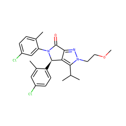 COCCn1nc2c(c1C(C)C)[C@@H](c1ccc(Cl)cc1C)N(c1cc(Cl)ccc1C)C2=O ZINC000206134282