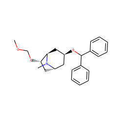 COCO[C@H]1C[C@H]2C[C@H](OC(c3ccccc3)c3ccccc3)C[C@H]1N2C ZINC000101038306