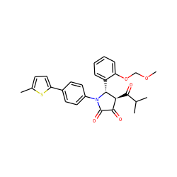 COCOc1ccccc1[C@@H]1[C@@H](C(=O)C(C)C)C(=O)C(=O)N1c1ccc(-c2ccc(C)s2)cc1 ZINC000169695592