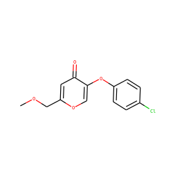 COCc1cc(=O)c(Oc2ccc(Cl)cc2)co1 ZINC000473112949