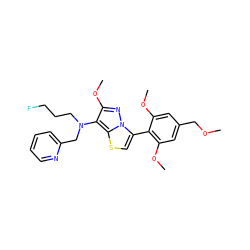 COCc1cc(OC)c(-c2csc3c(N(CCCF)Cc4ccccn4)c(OC)nn23)c(OC)c1 ZINC000096172607