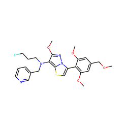 COCc1cc(OC)c(-c2csc3c(N(CCCF)Cc4cccnc4)c(OC)nn23)c(OC)c1 ZINC000096172606