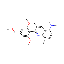 COCc1cc(OC)c(-c2nc3c(C)ccc(N(C)C)c3cc2C)c(OC)c1 ZINC000084669275