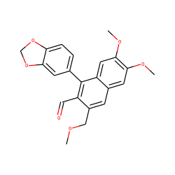 COCc1cc2cc(OC)c(OC)cc2c(-c2ccc3c(c2)OCO3)c1C=O ZINC000006483137