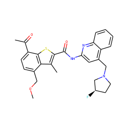 COCc1ccc(C(C)=O)c2sc(C(=O)Nc3cc(CN4CC[C@@H](F)C4)c4ccccc4n3)c(C)c12 ZINC001772635530