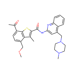 COCc1ccc(C(C)=O)c2sc(C(=O)Nc3cc(CN4CCN(C)CC4)c4ccccc4n3)c(C)c12 ZINC001772637522