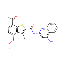 COCc1ccc(C(C)=O)c2sc(C(=O)Nc3cc(N)c4ccccc4n3)c(C)c12 ZINC001772600995