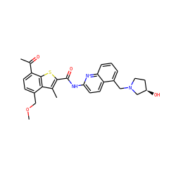 COCc1ccc(C(C)=O)c2sc(C(=O)Nc3ccc4c(CN5CC[C@@H](O)C5)cccc4n3)c(C)c12 ZINC001772603942