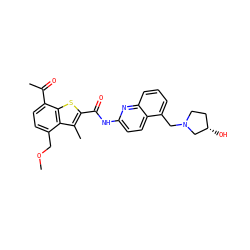 COCc1ccc(C(C)=O)c2sc(C(=O)Nc3ccc4c(CN5CC[C@H](O)C5)cccc4n3)c(C)c12 ZINC001772629059