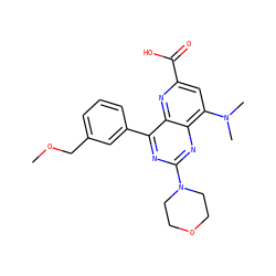 COCc1cccc(-c2nc(N3CCOCC3)nc3c(N(C)C)cc(C(=O)O)nc23)c1 ZINC000143040238