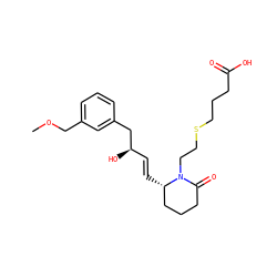 COCc1cccc(C[C@H](O)/C=C/[C@H]2CCCC(=O)N2CCSCCCC(=O)O)c1 ZINC000028474489