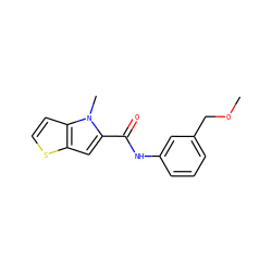 COCc1cccc(NC(=O)c2cc3sccc3n2C)c1 ZINC000040786272