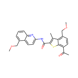 COCc1cccc2nc(NC(=O)c3sc4c(C(C)=O)ccc(COC)c4c3C)ccc12 ZINC000218253985