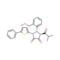 COCc1ccccc1[C@@H]1[C@@H](C(=O)C(C)C)C(=O)C(=O)N1c1ccc(-c2ccccc2)s1 ZINC000169695648